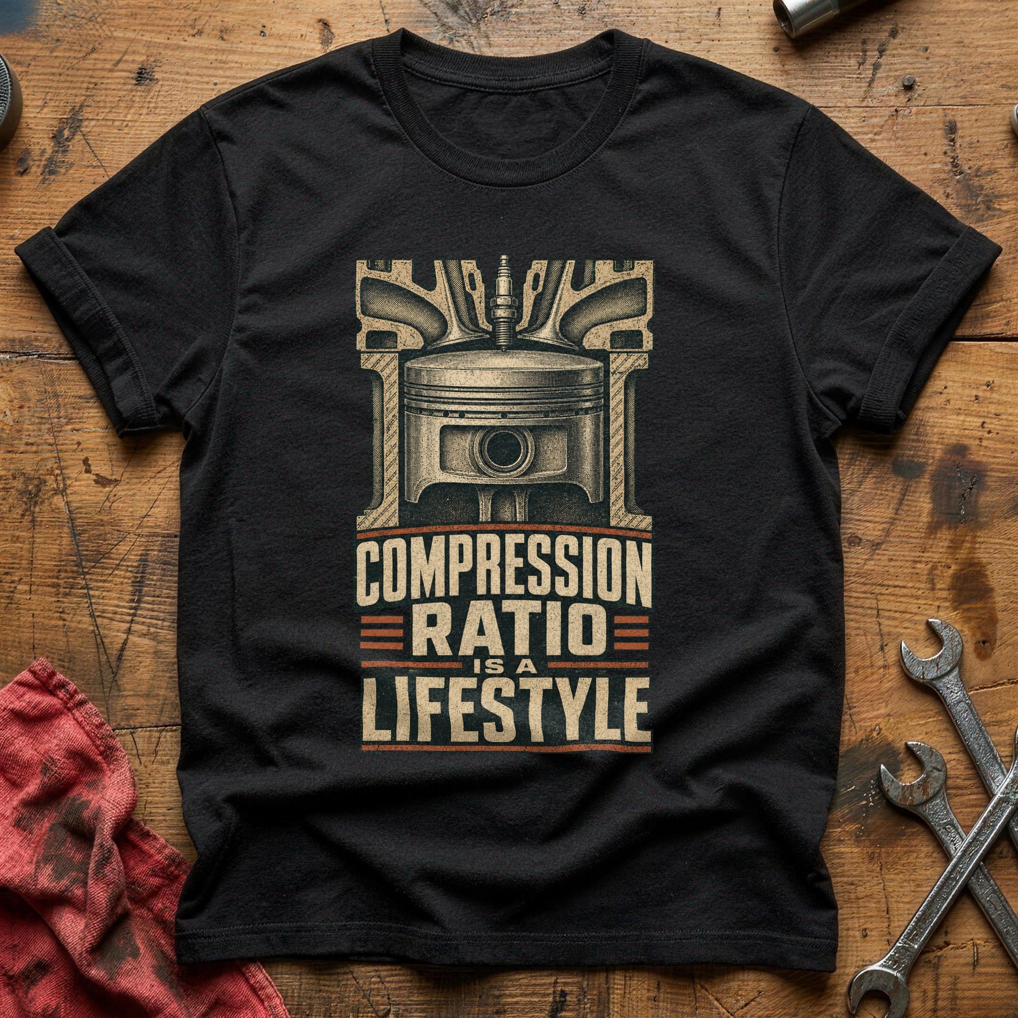 Compression Ratio is a Lifestyle T-Shirt - Black