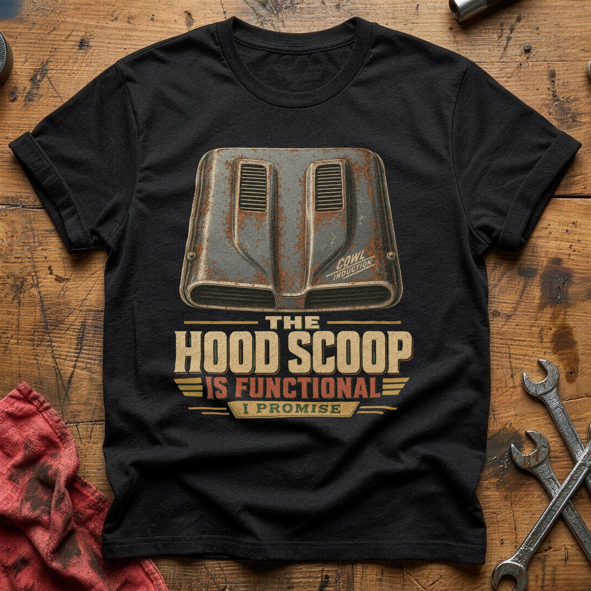 The Hood Scoop is Functional T-Shirt - Black