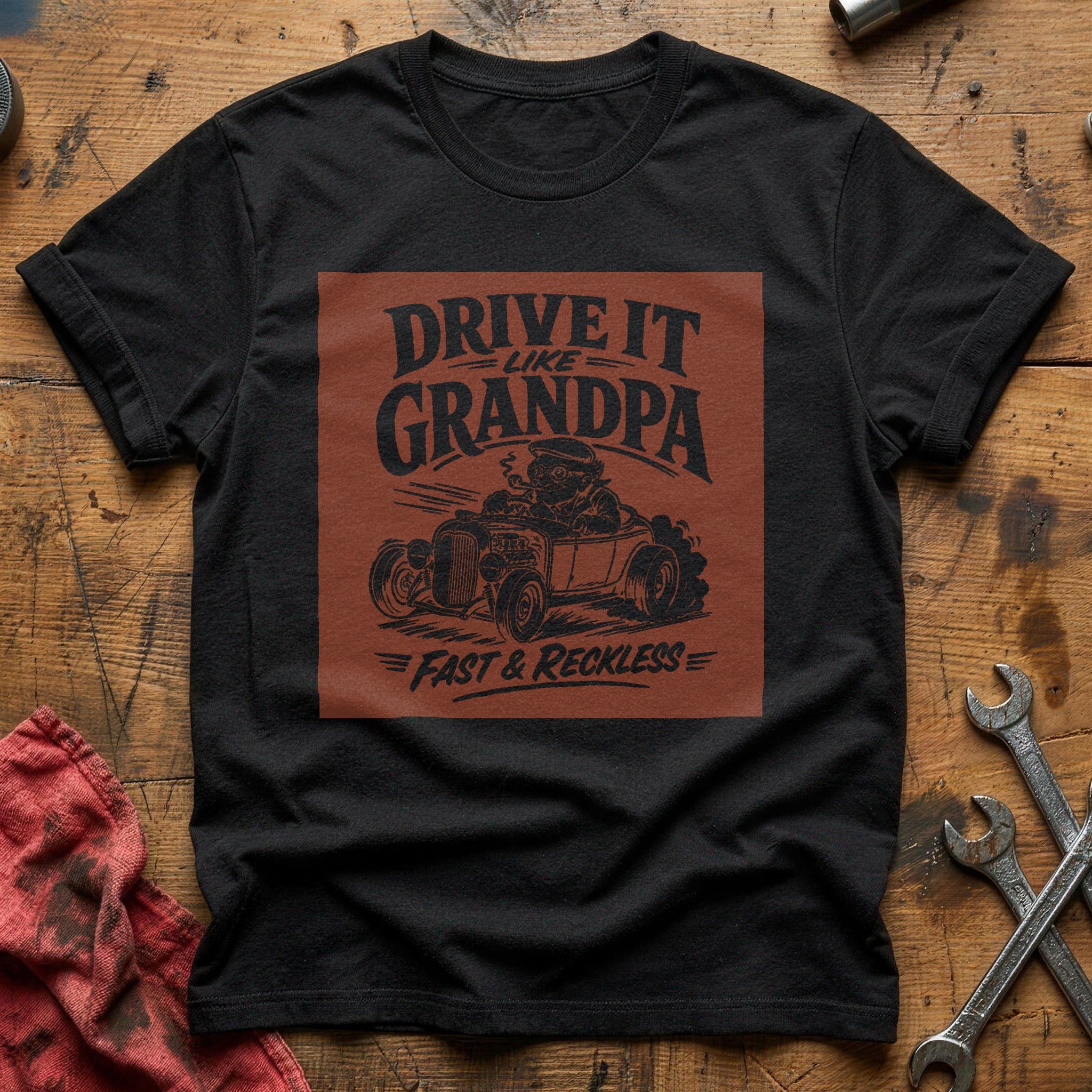 Drive It Like Grandpa T-Shirt - Black