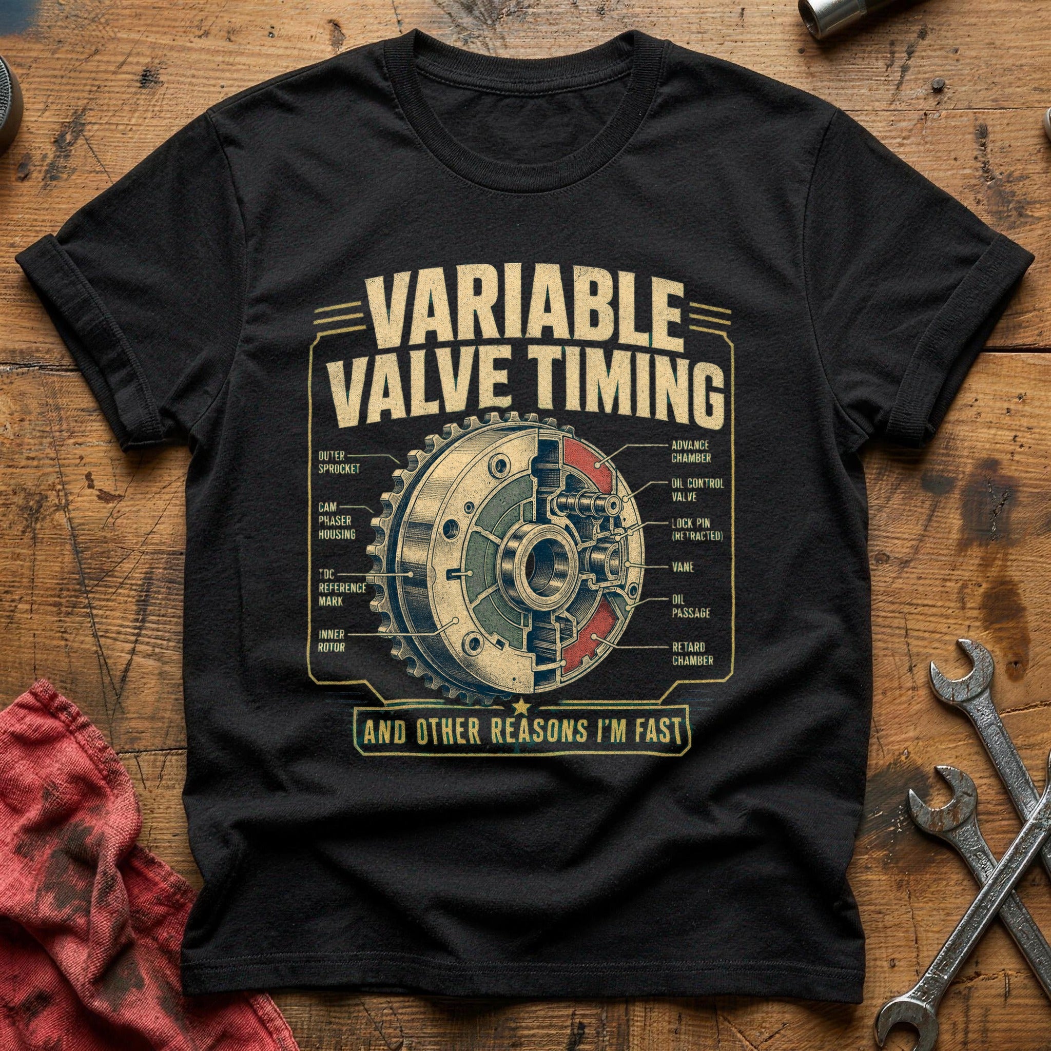 Variable Valve Timing T-Shirt - Black