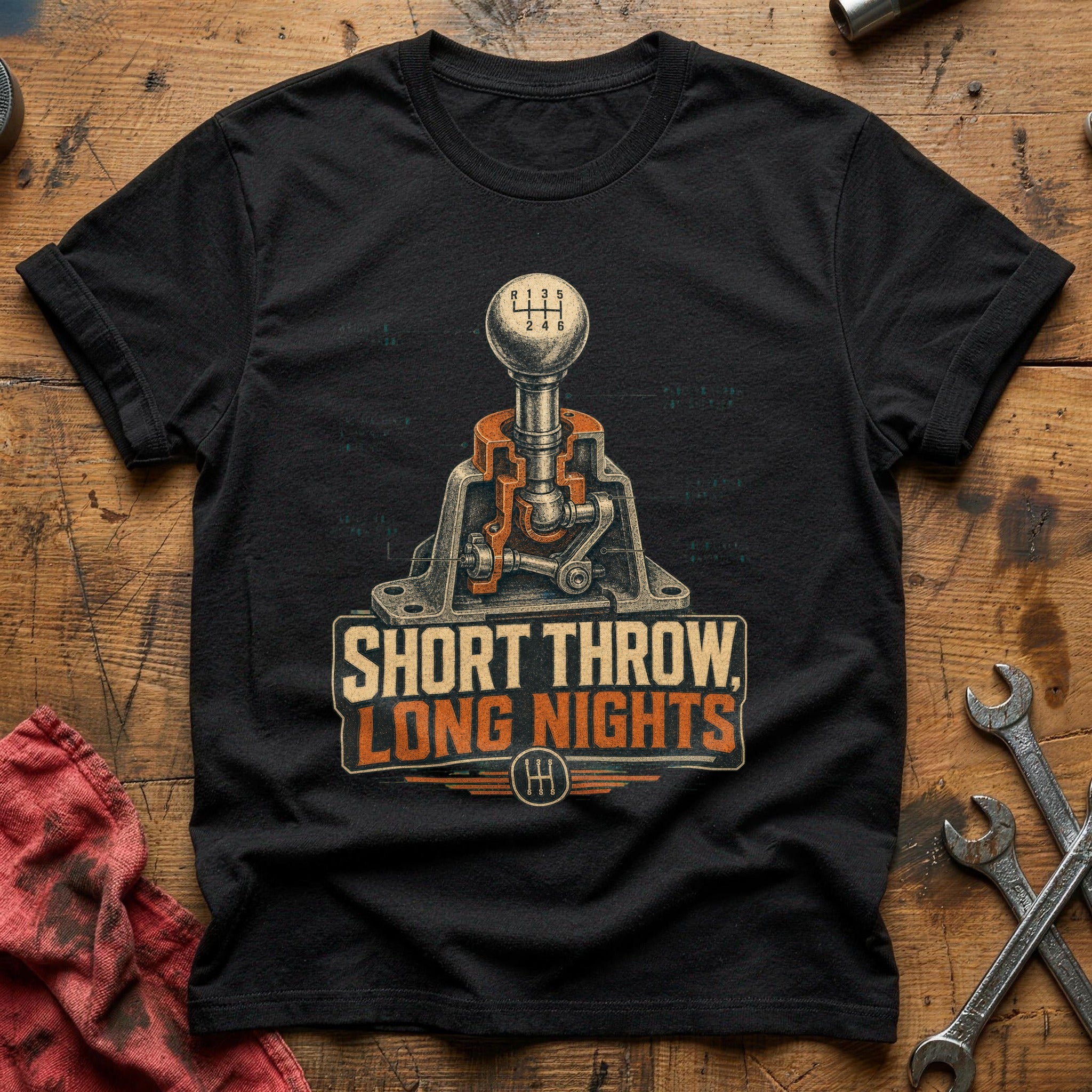 Short Throw, Long Nights T-Shirt - Black