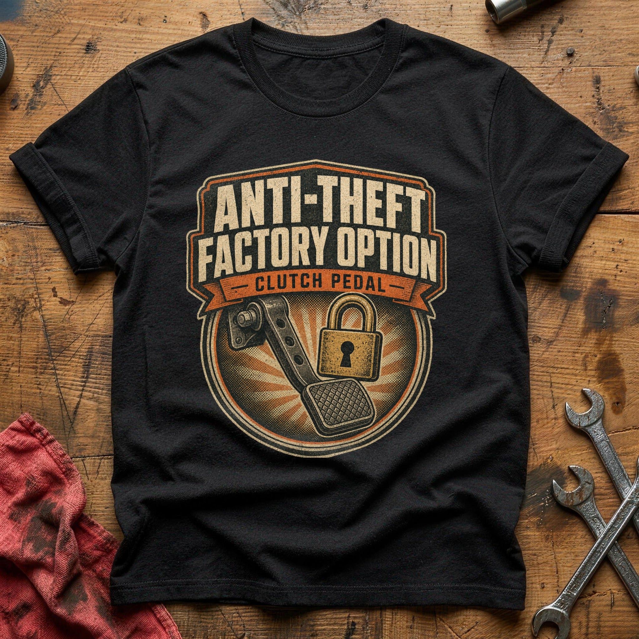 Anti-theft Factory Option T-Shirt - Black