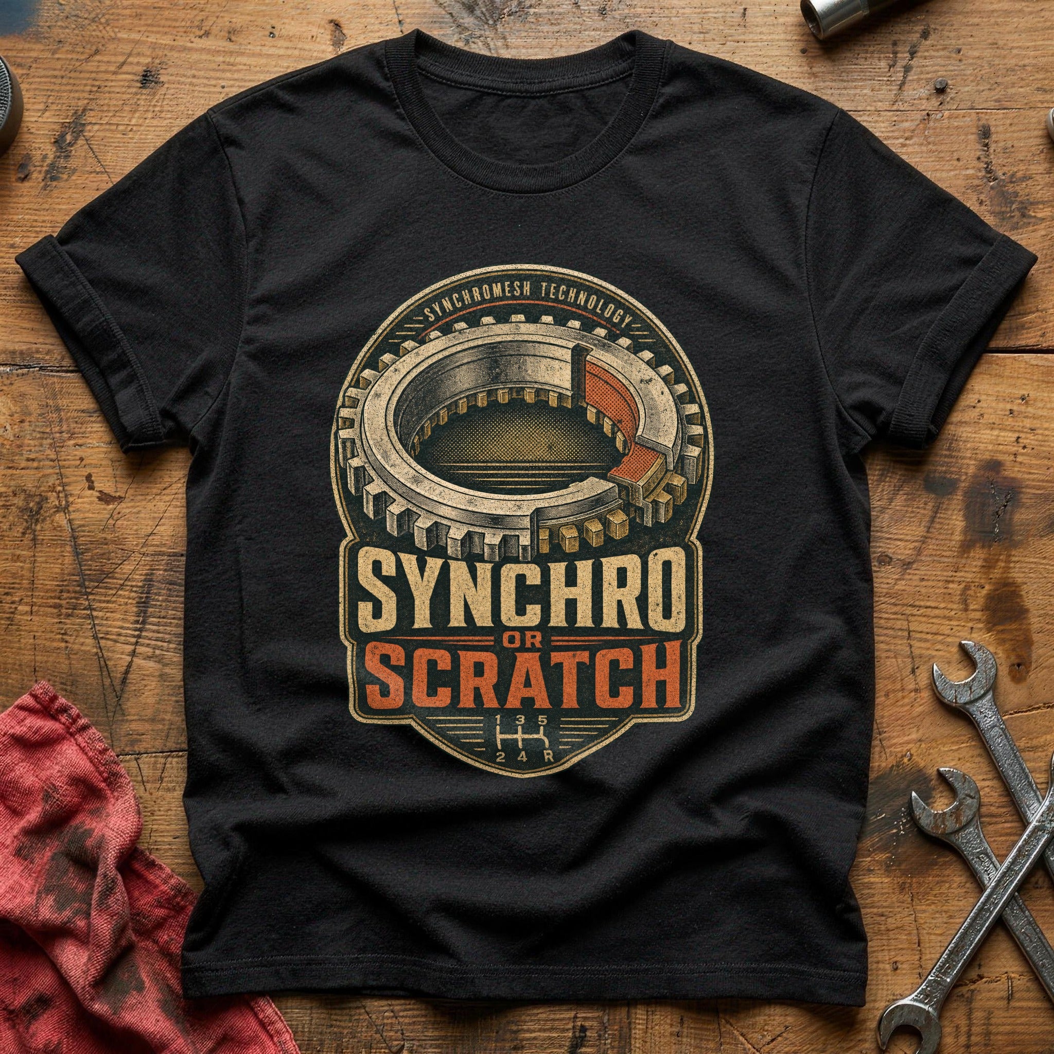 Synchro or Scratch T-Shirt - Black