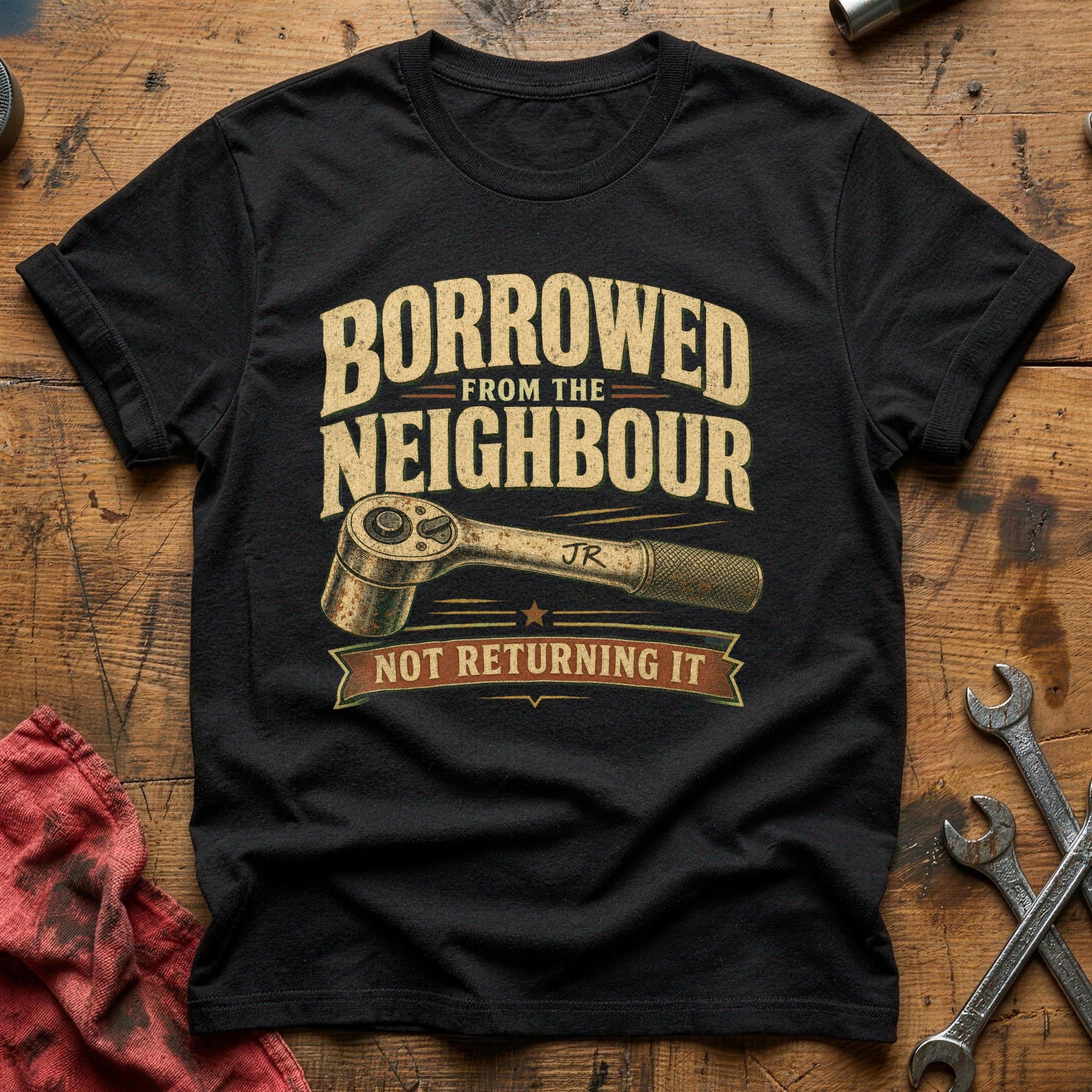 Borrowed From the Neighbour T-Shirt - Black