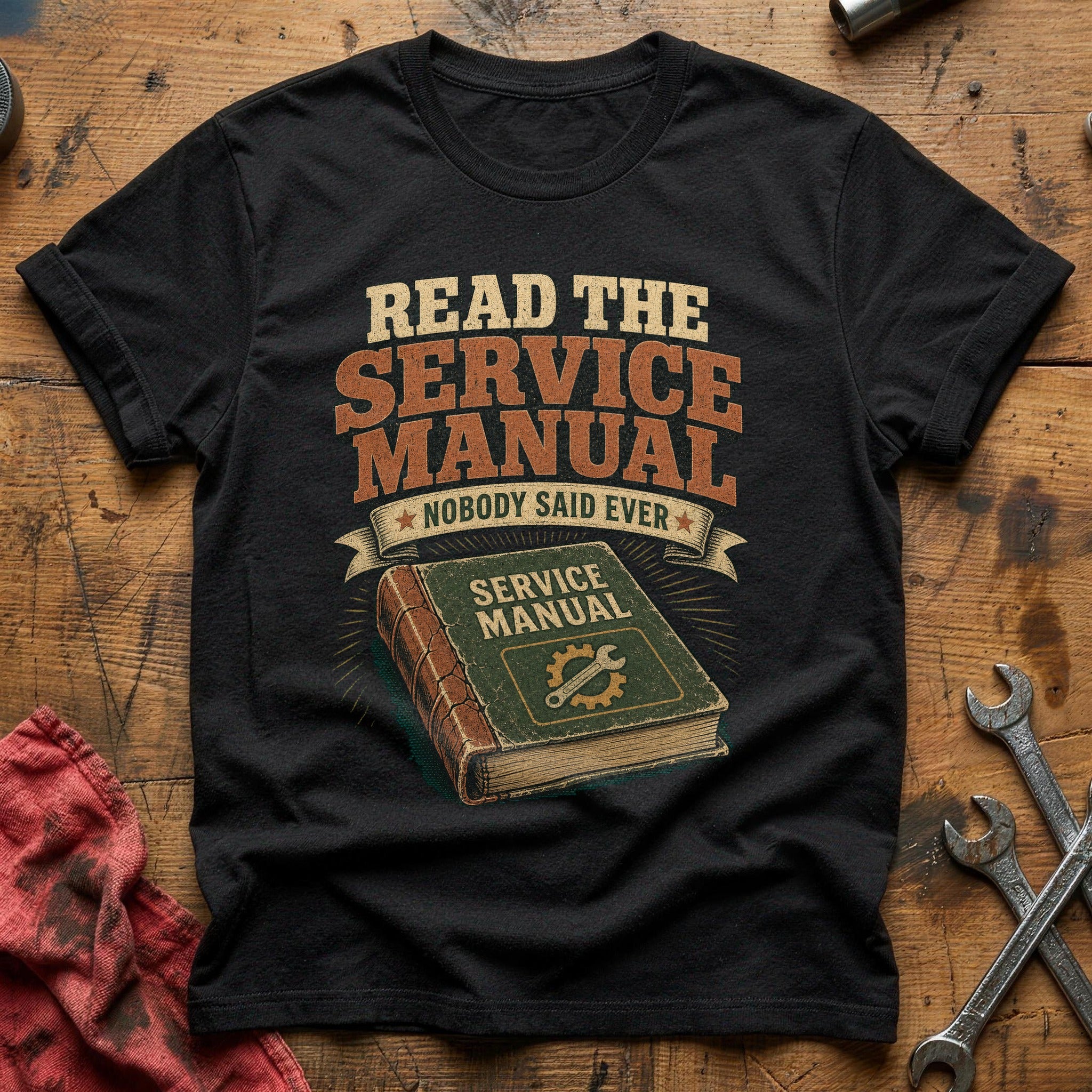 Read the Service Manual T-Shirt - Black