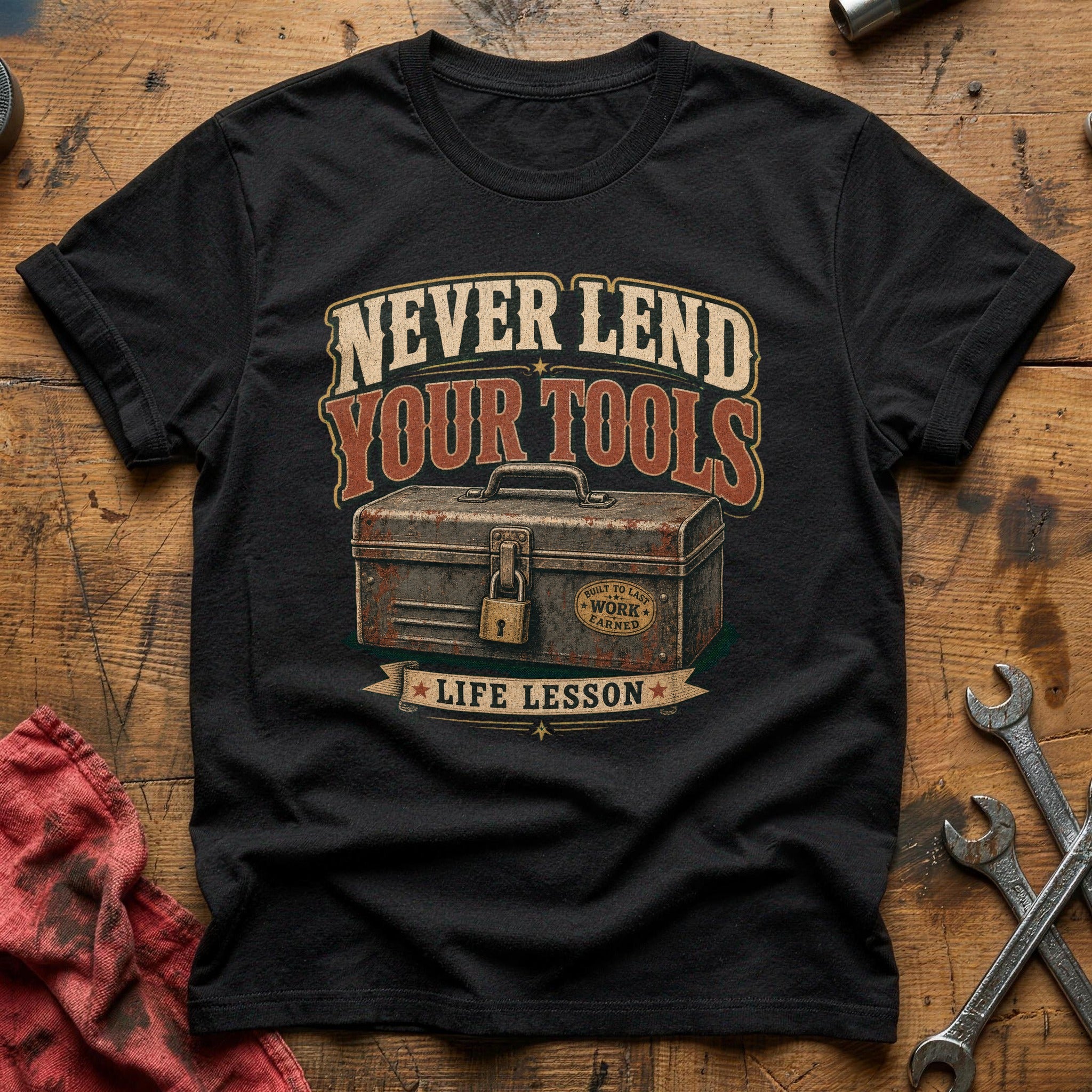 Never Lend Your Tools T-Shirt - Black