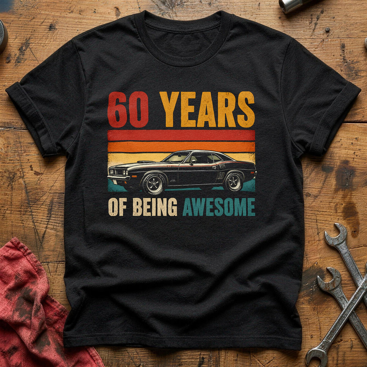 60 Being Awesome T-Shirt - Black