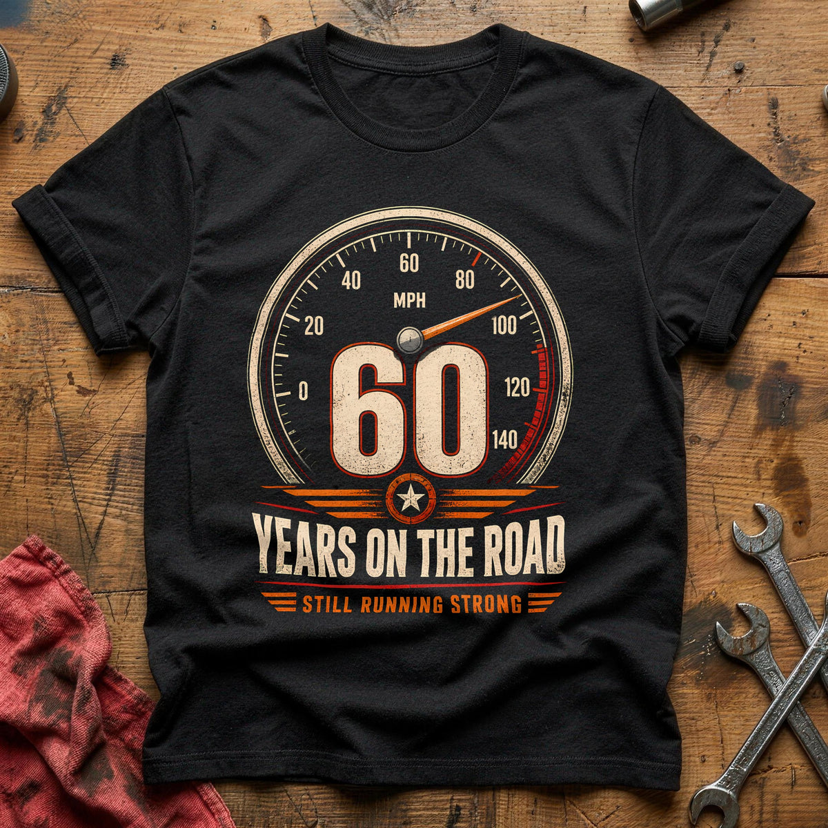 60 On The Road T-Shirt - Black