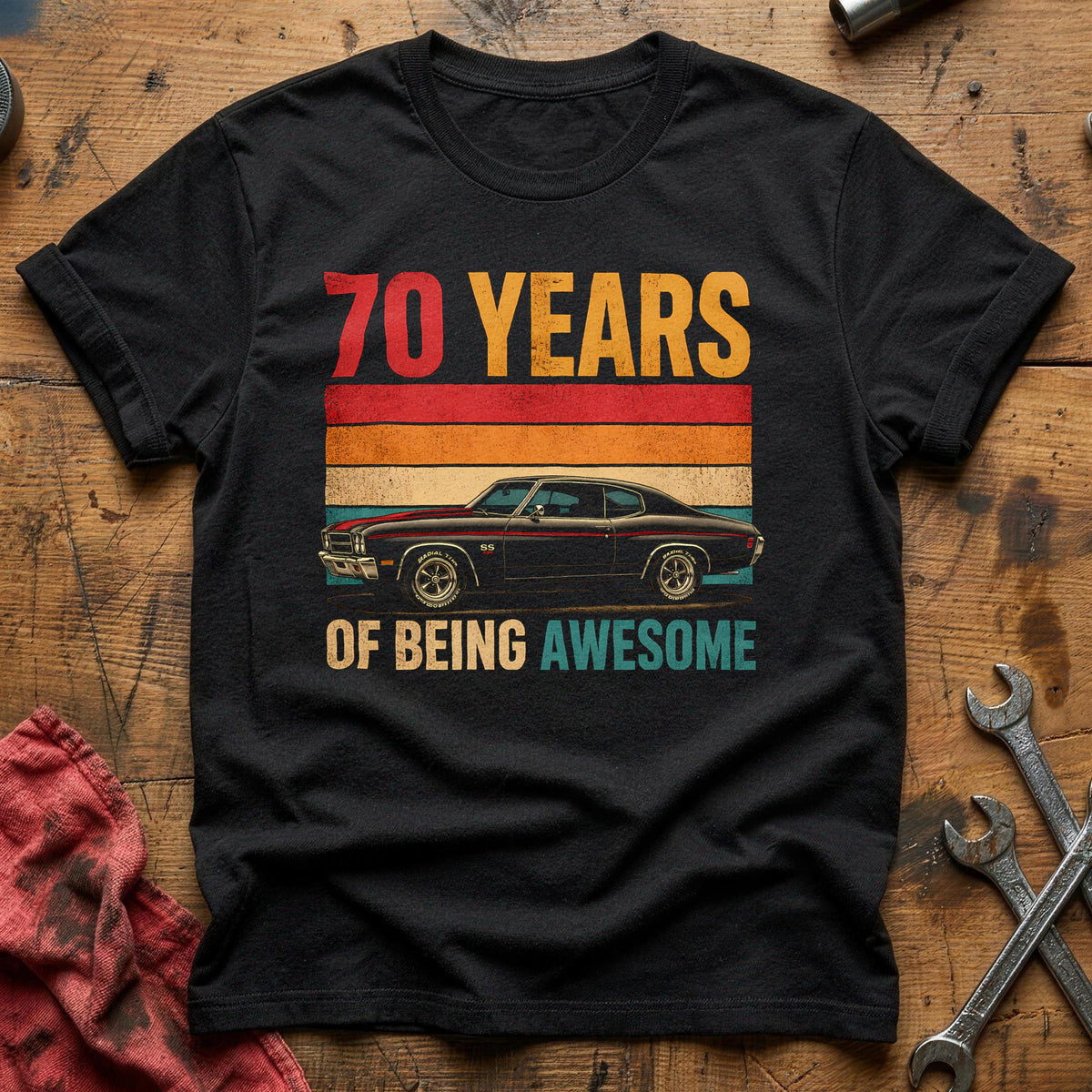 70 Being Awesome T-Shirt - Black