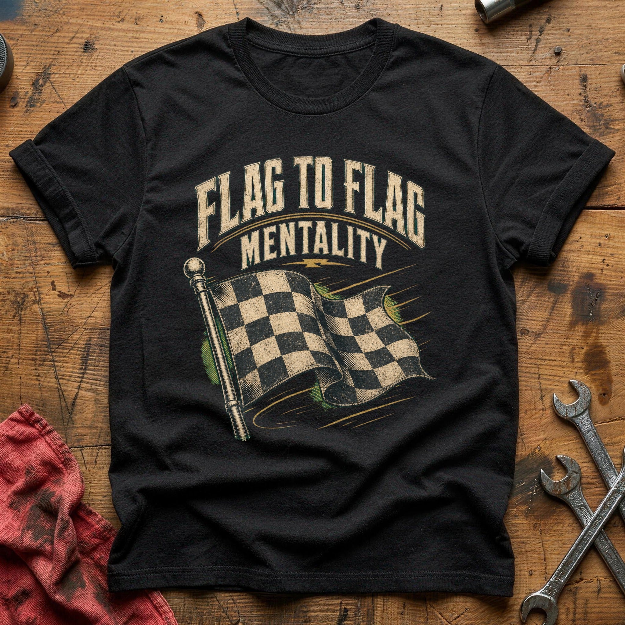 Flag to Flag Mentality T-Shirt - Black