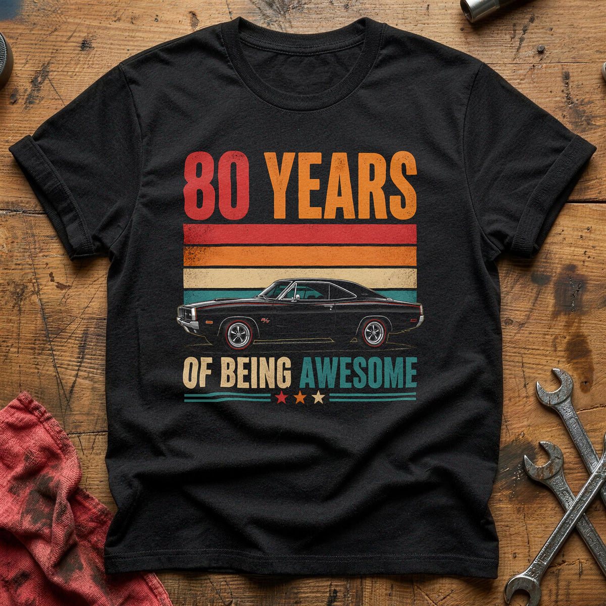 80 Being Awesome T-Shirt - Black