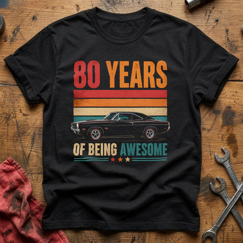80 Being Awesome T-Shirt - Black