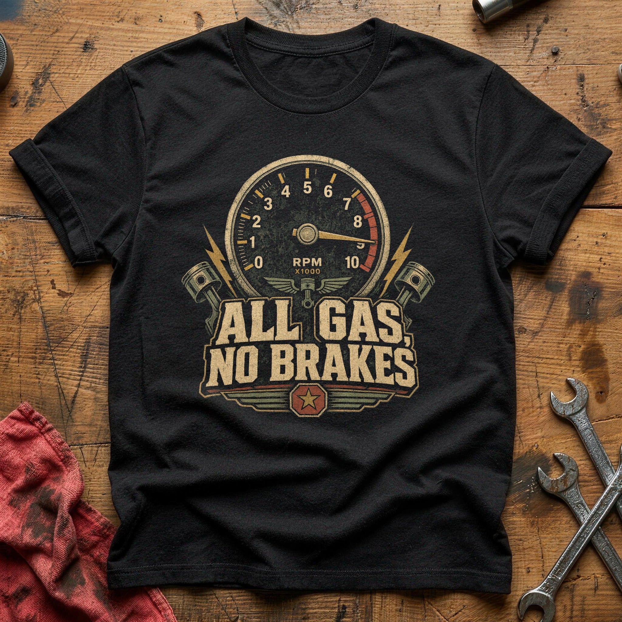 All Gas, No Brakes T-Shirt - Black