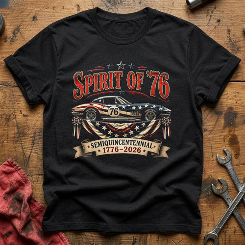 Bicentennial Racer T-Shirt - Black