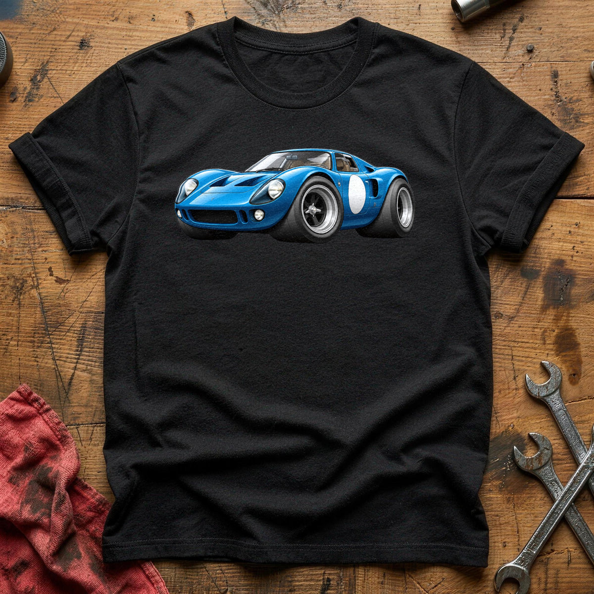 Blue GT Coupe 76 T-Shirt - Black