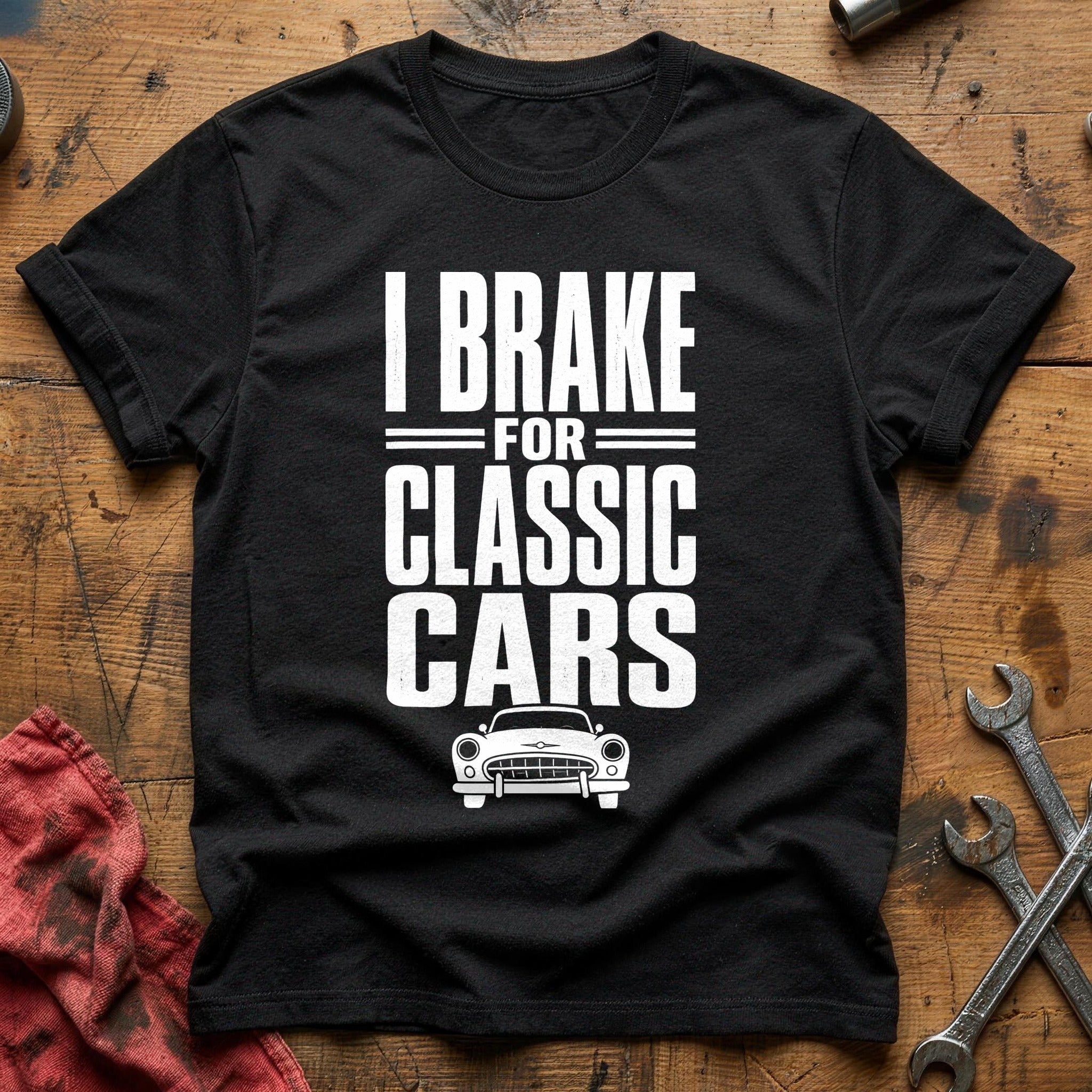 Brake For Classic Cars 26 T-Shirt - Black