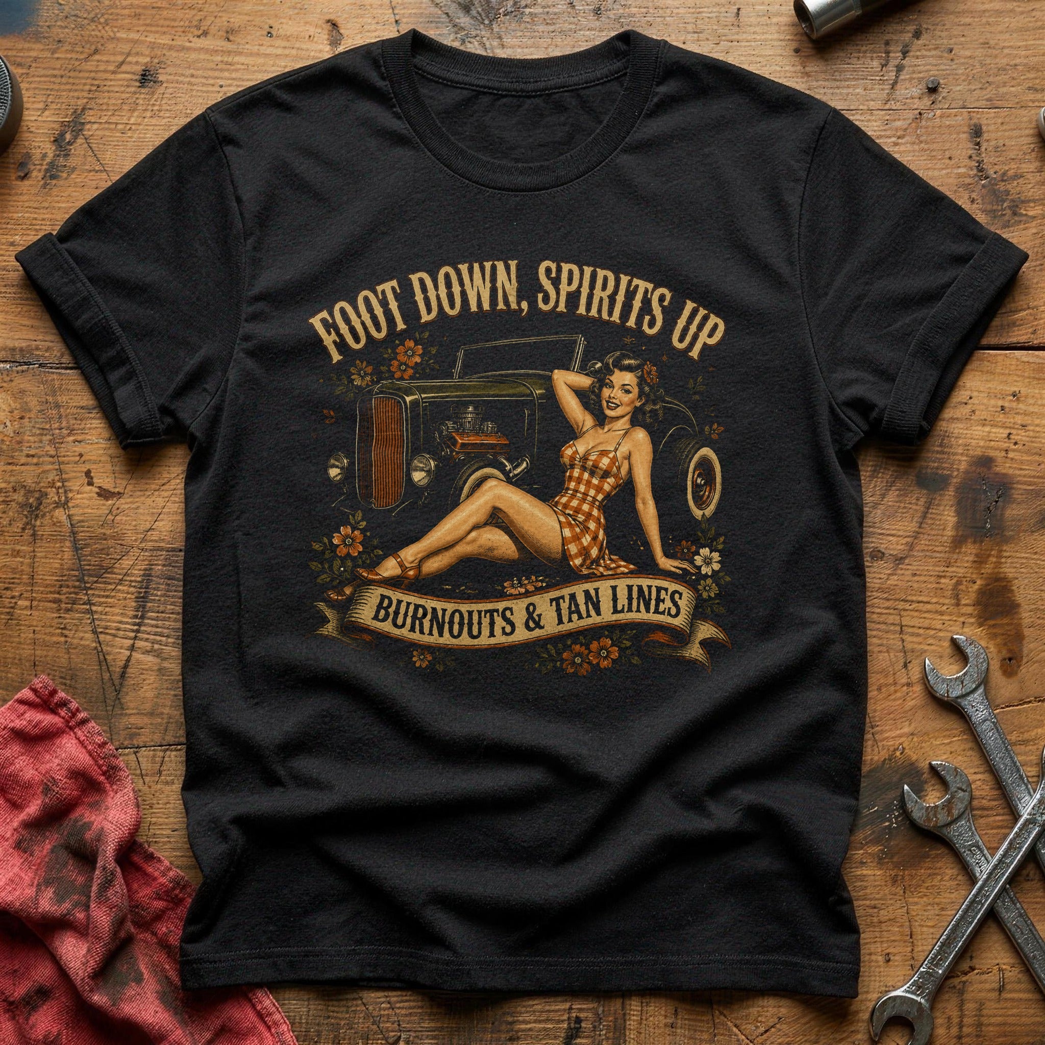 Burnouts & Tan Lines T-Shirt - Black