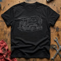 Car Desert Gas Station 23 T-Shirt - Black