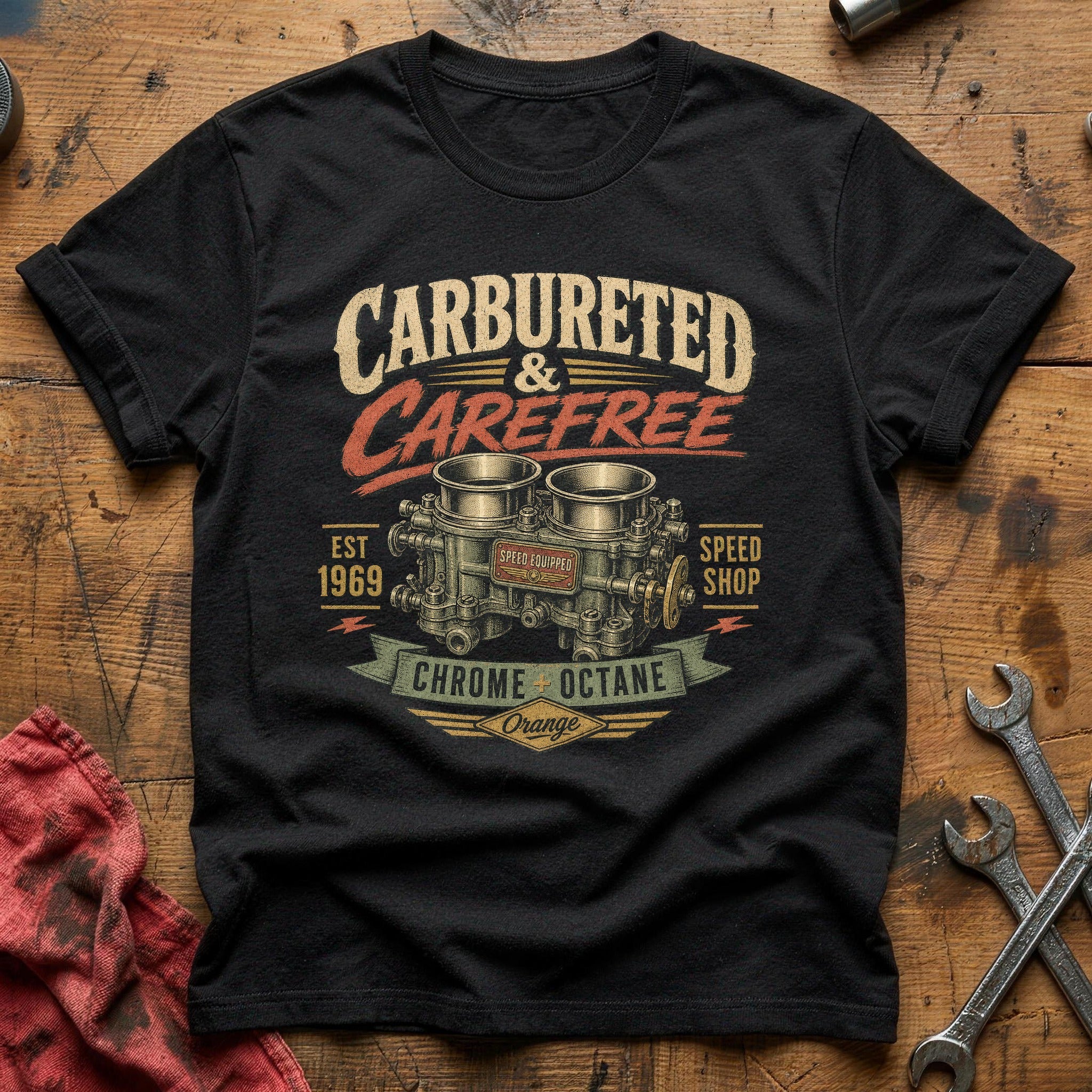 Carbureted & Carefree T-Shirt - Black