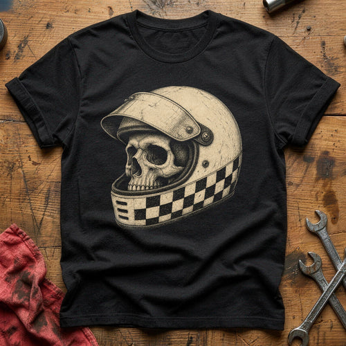Checkered Skull T-Shirt - Black