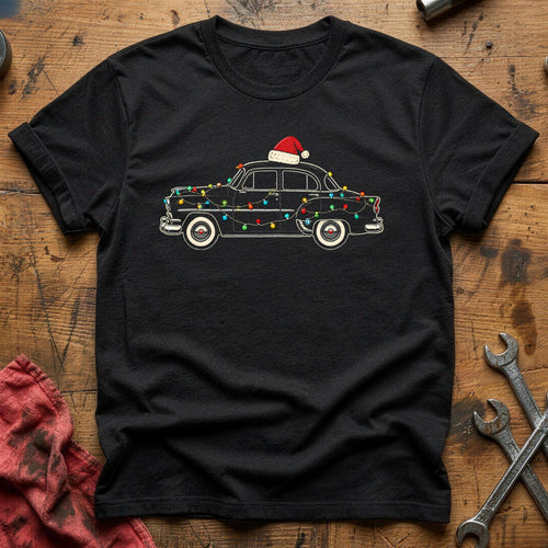 Classic Sedan Christmas Lights 22 T-Shirt - Black