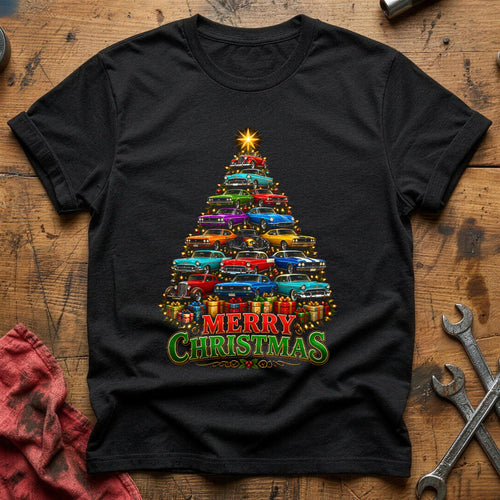 Colourful Car Tree 77 T-Shirt - Black