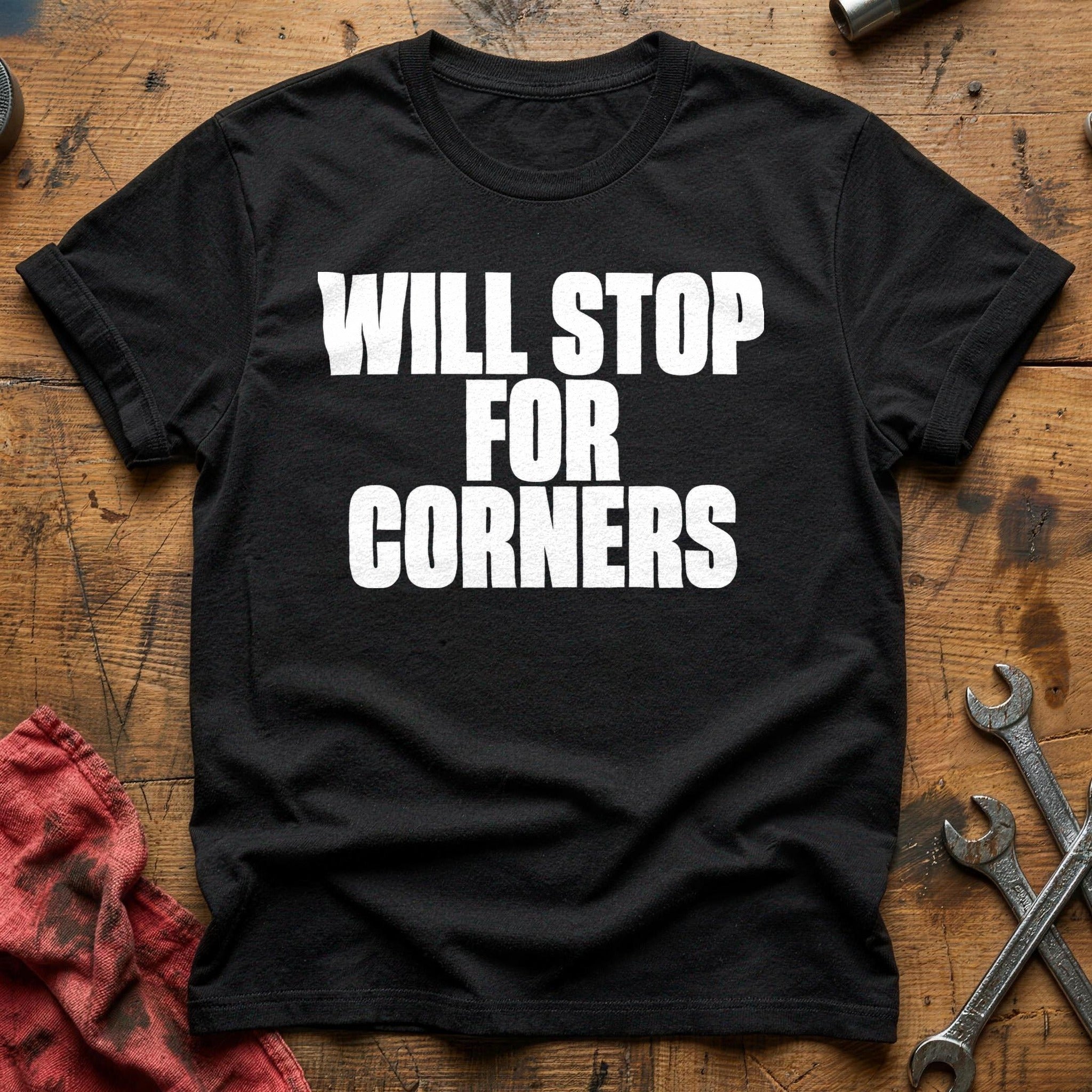 Corners Over Caution T-Shirt - Black