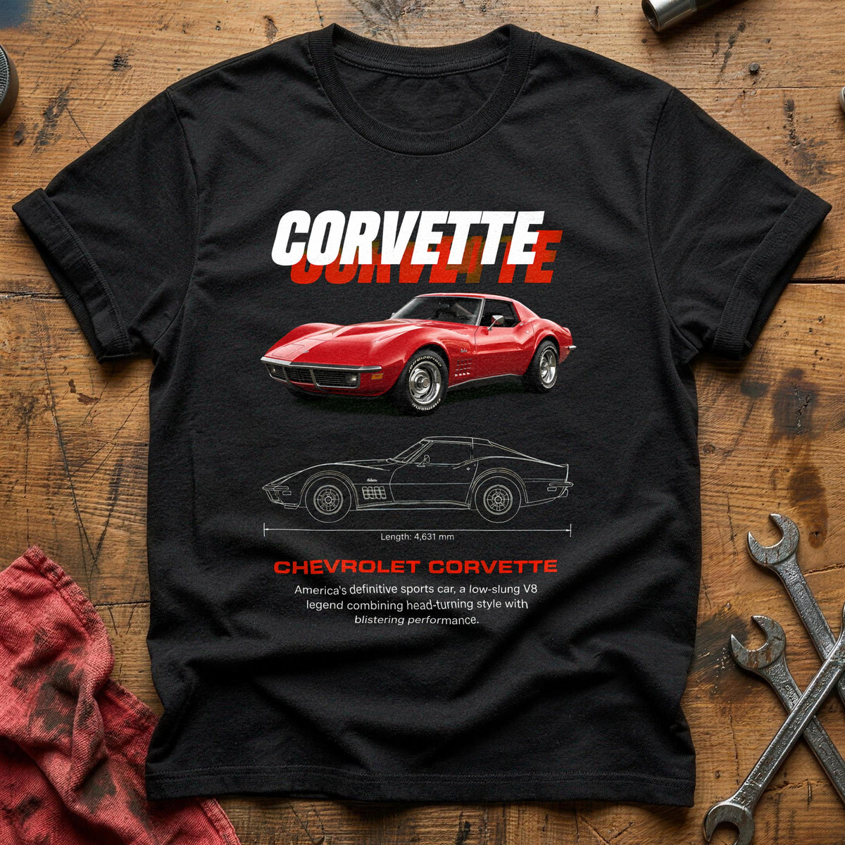Corvette 66 T-Shirt - Black
