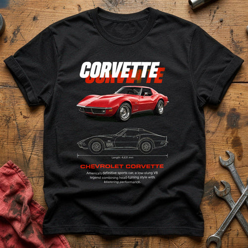 Corvette 66 T-Shirt - Black