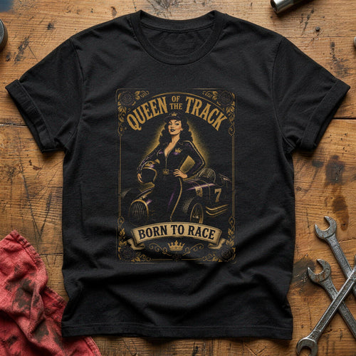 Crown & Checkered T-Shirt - Black