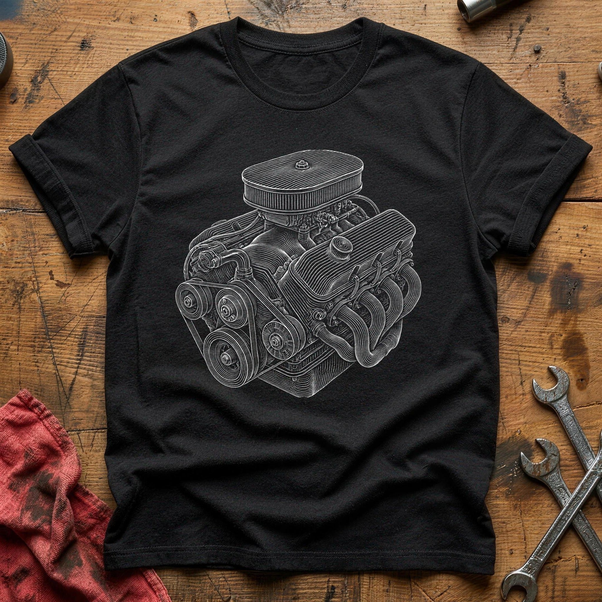Cylinder Head Study T-Shirt - Black