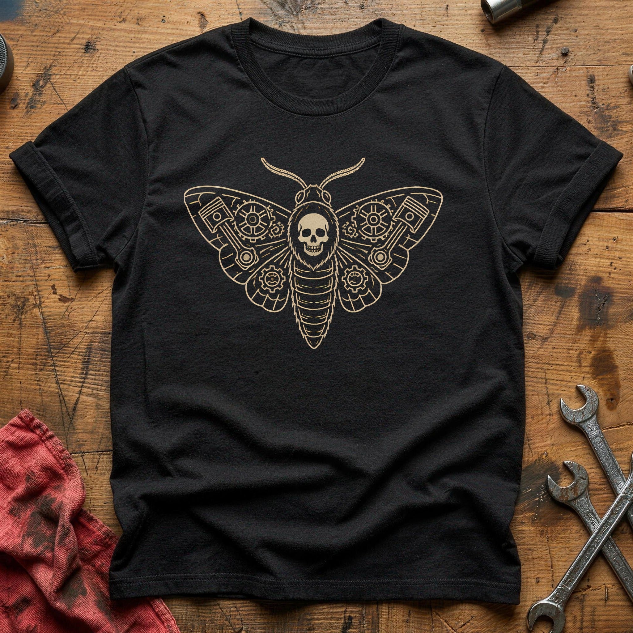 Deaths Head Moth Gears 11 T-Shirt - Black
