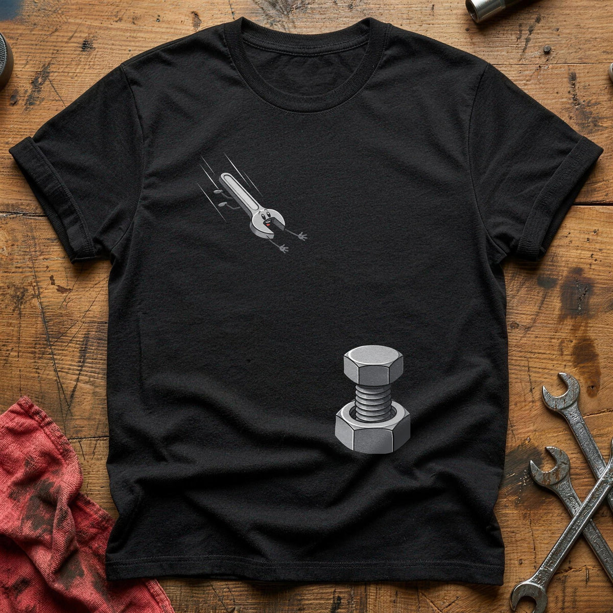 Diving Spanner Bolt 19 T-Shirt - Black