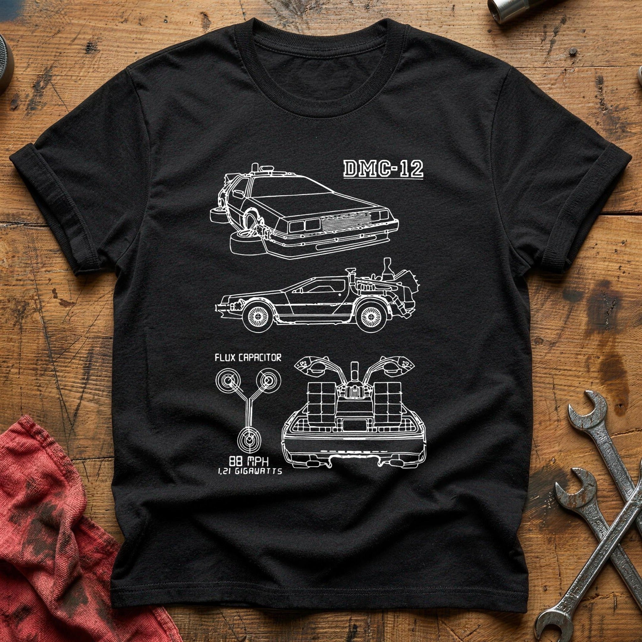 DMC flux capacitor T-Shirt - Black