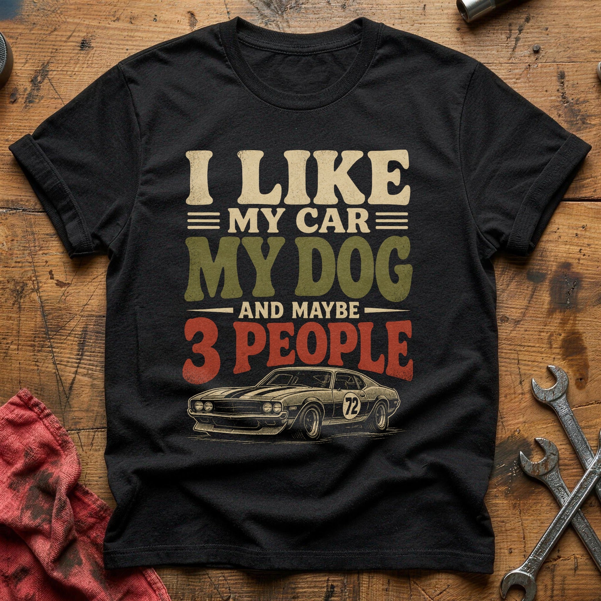Dog & Selective People T-Shirt - Black