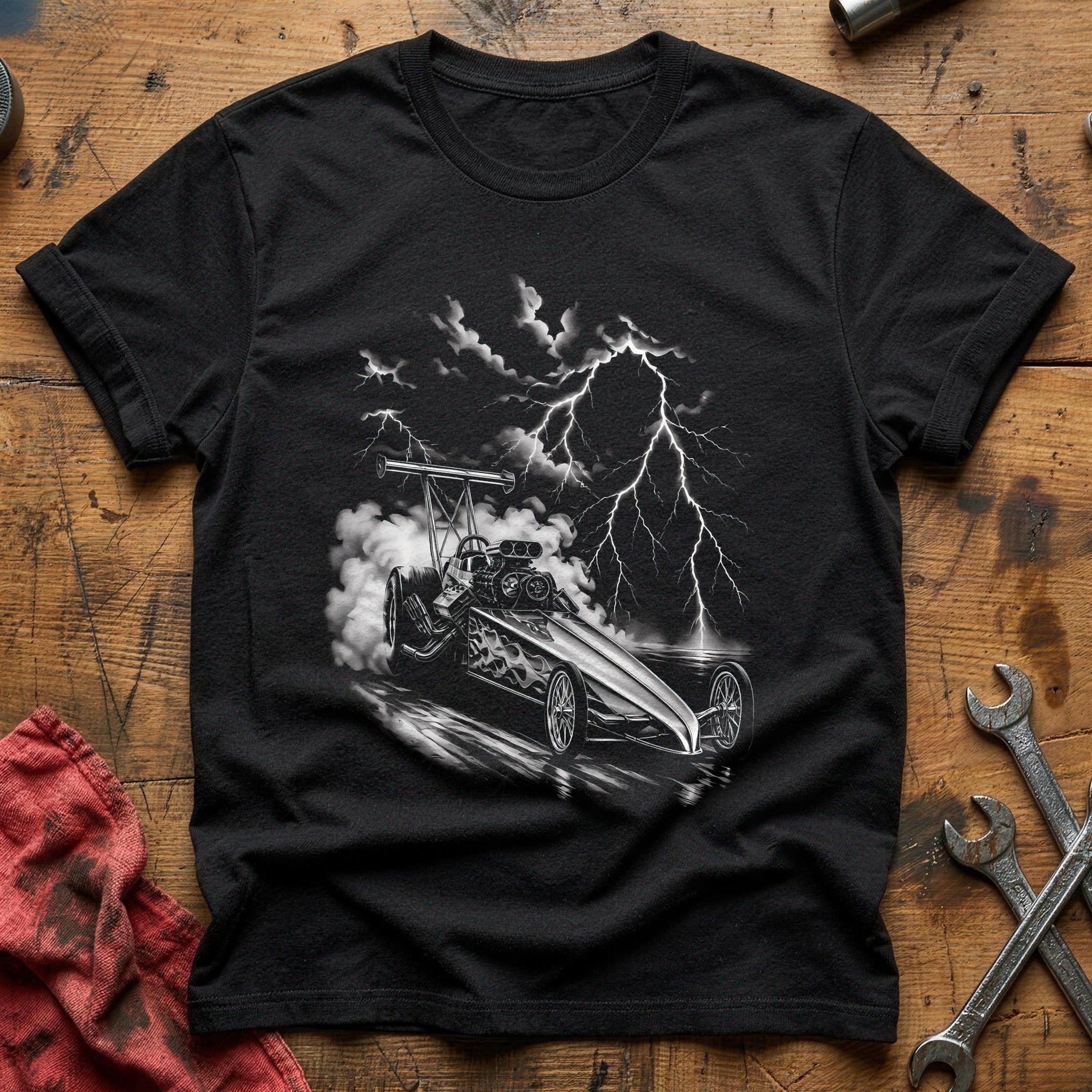 Drag Racing Lightning T-Shirt - Black