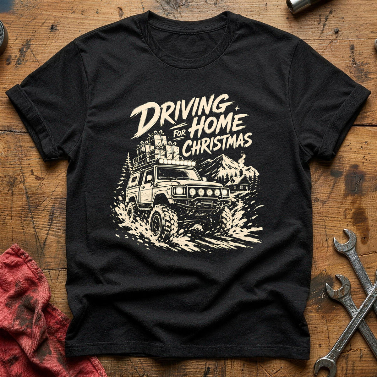 Driving Home For Christmas 1 T-Shirt - Black