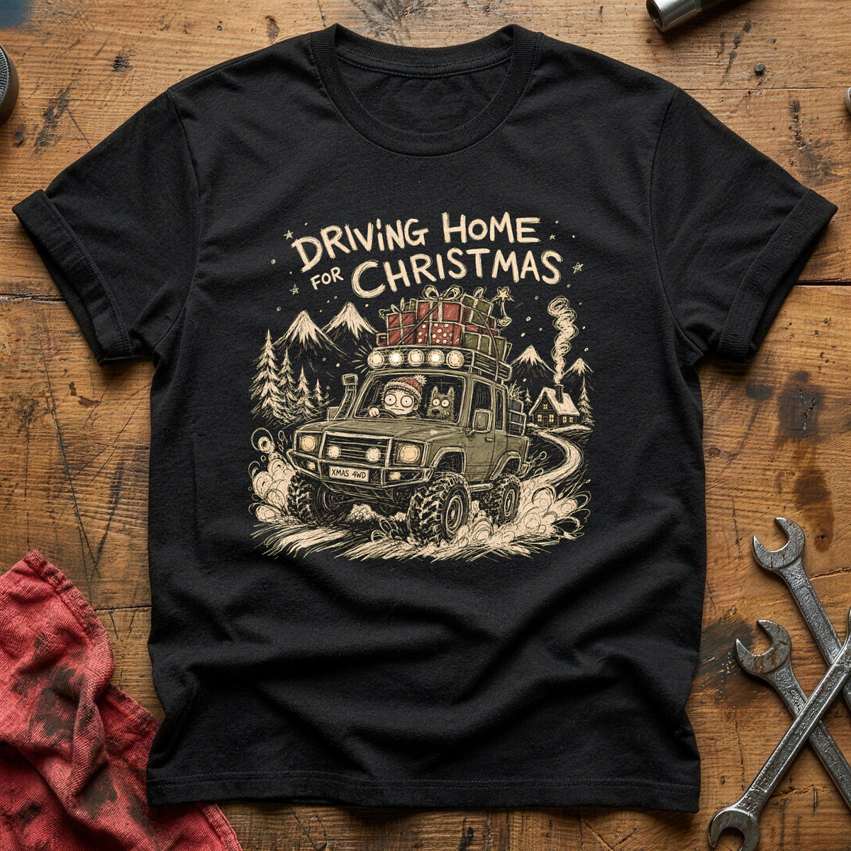 Driving Home For Christmas 12 T-Shirt - Black