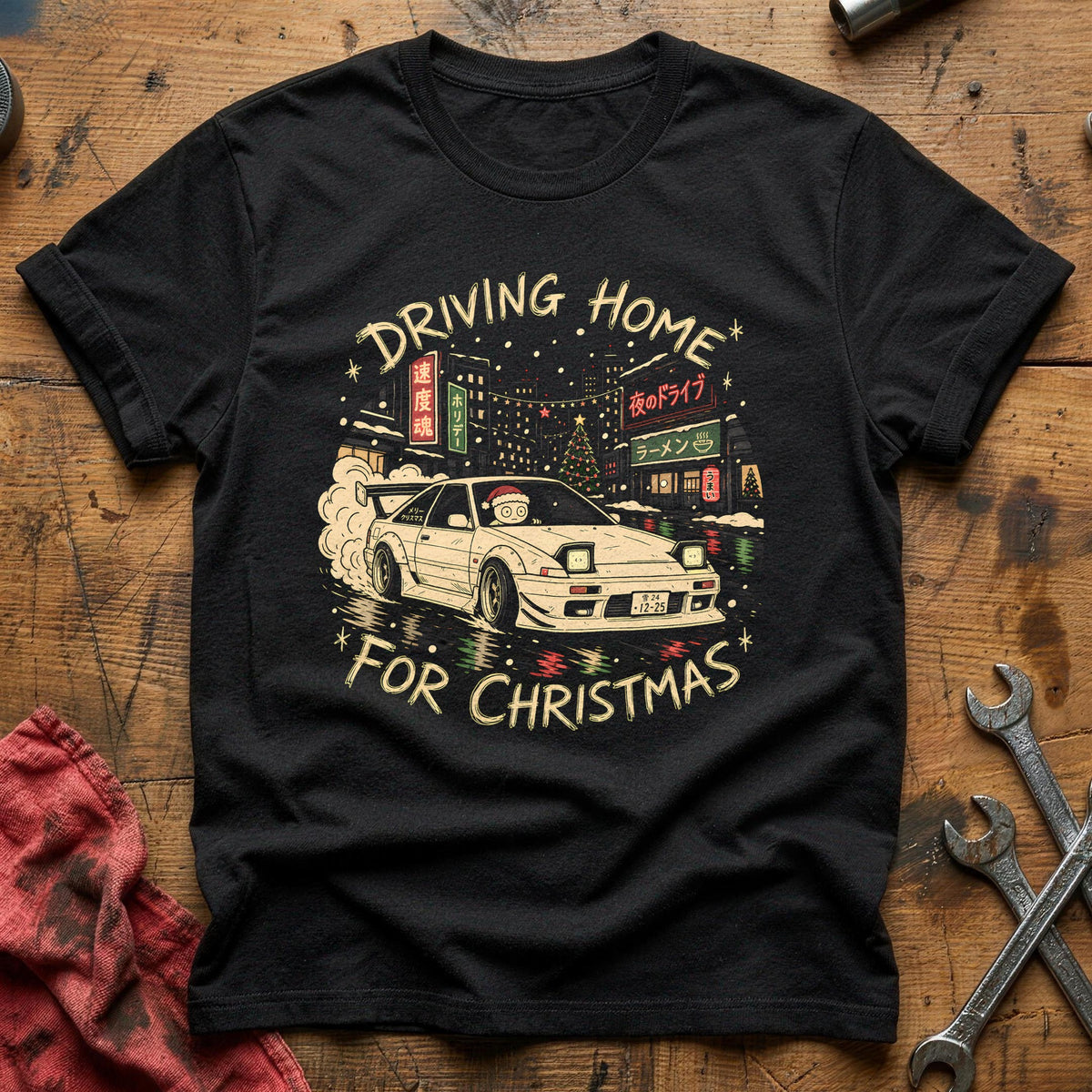 Driving Home For Christmas 5 T-Shirt - Black