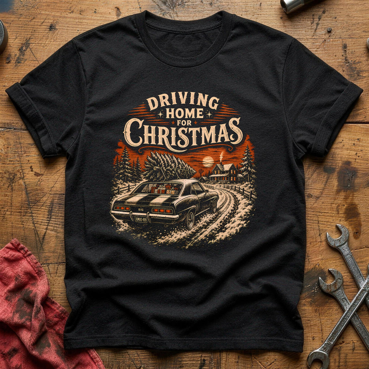 Driving Home For Christmas 9 T-Shirt - Black