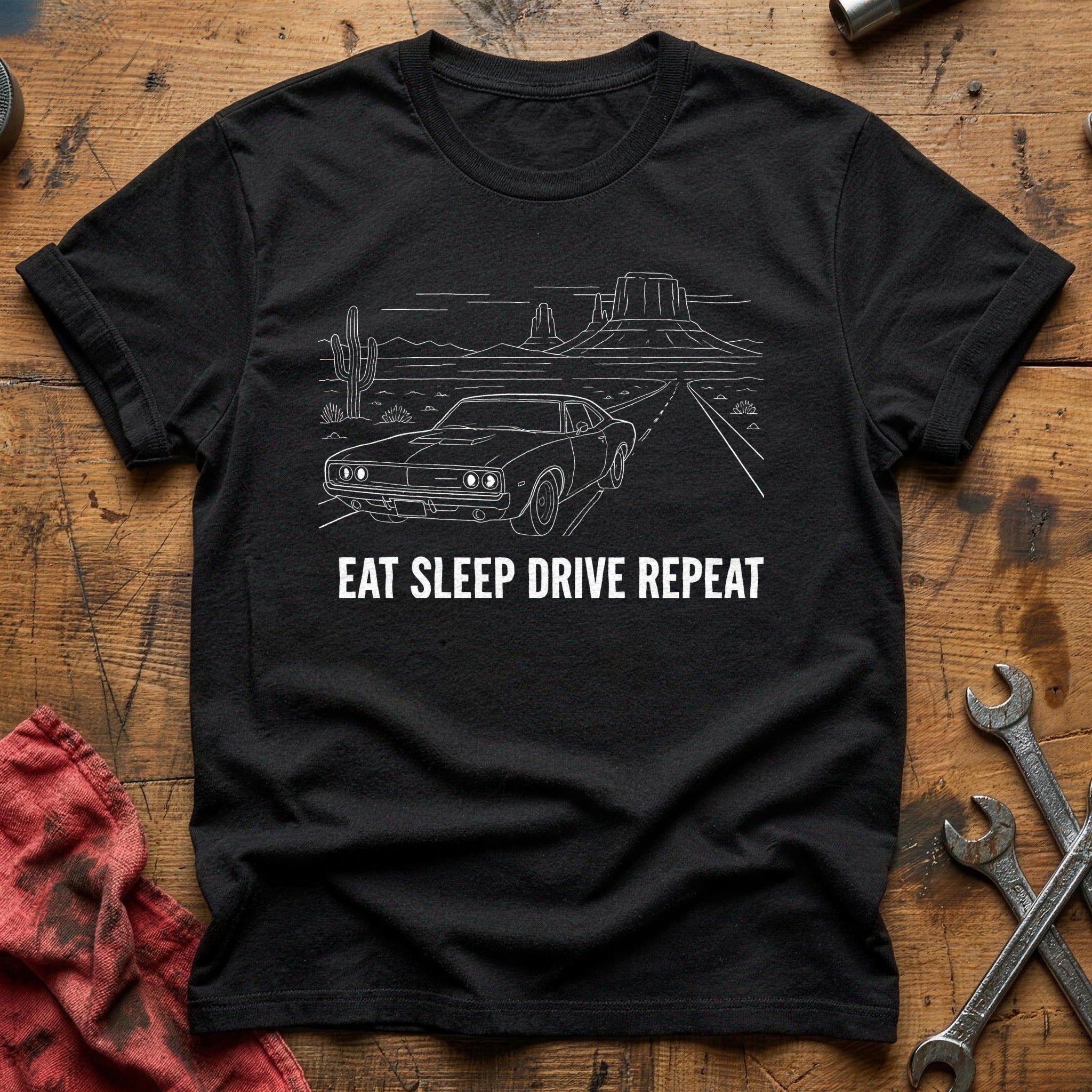 Eat Sleep Drive Repeat 25 T-Shirt - Black