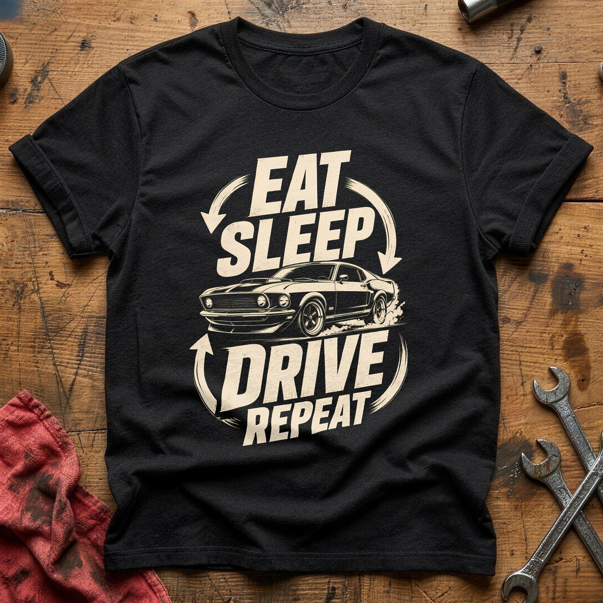 Eat Sleep Drive Repeat T-Shirt - Black