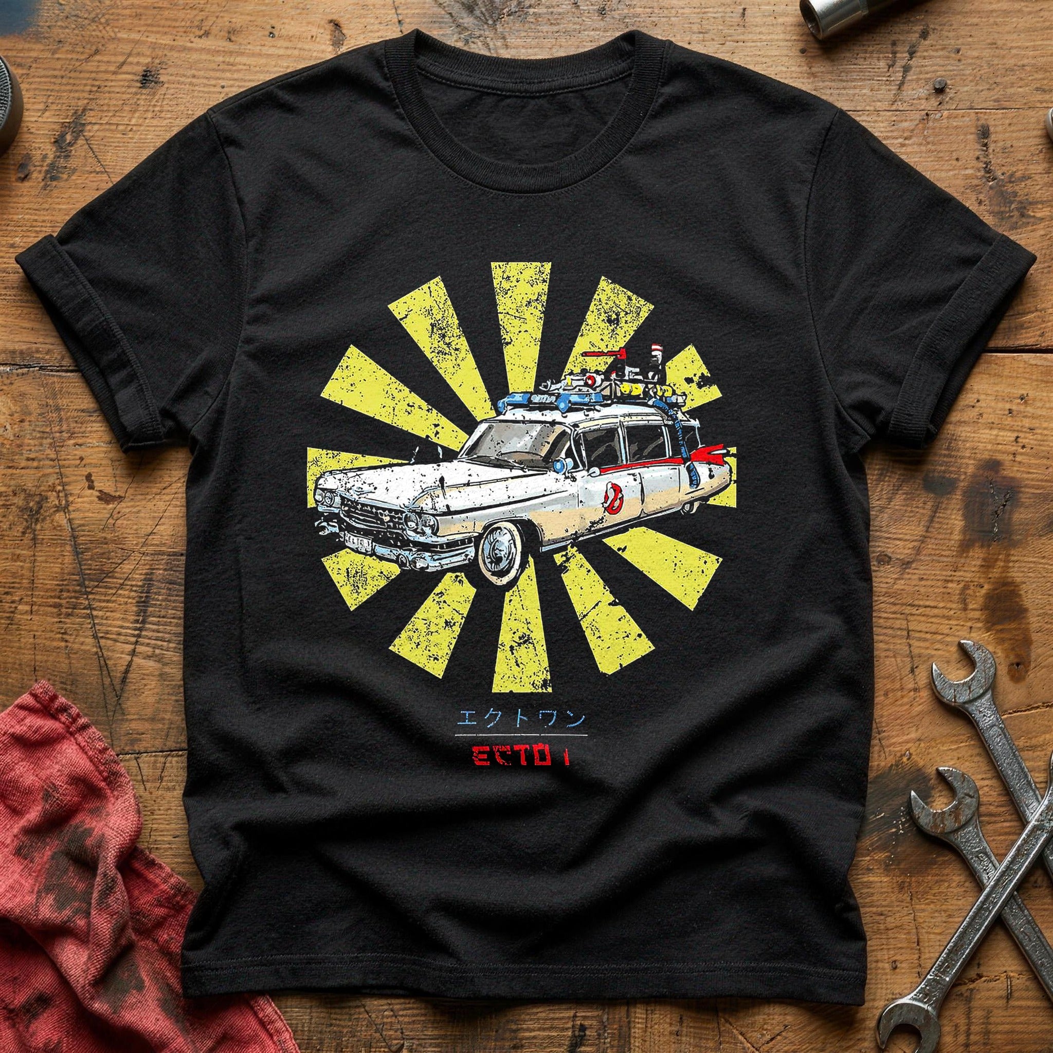 Ecto 1 retro ghosts T-Shirt - Black