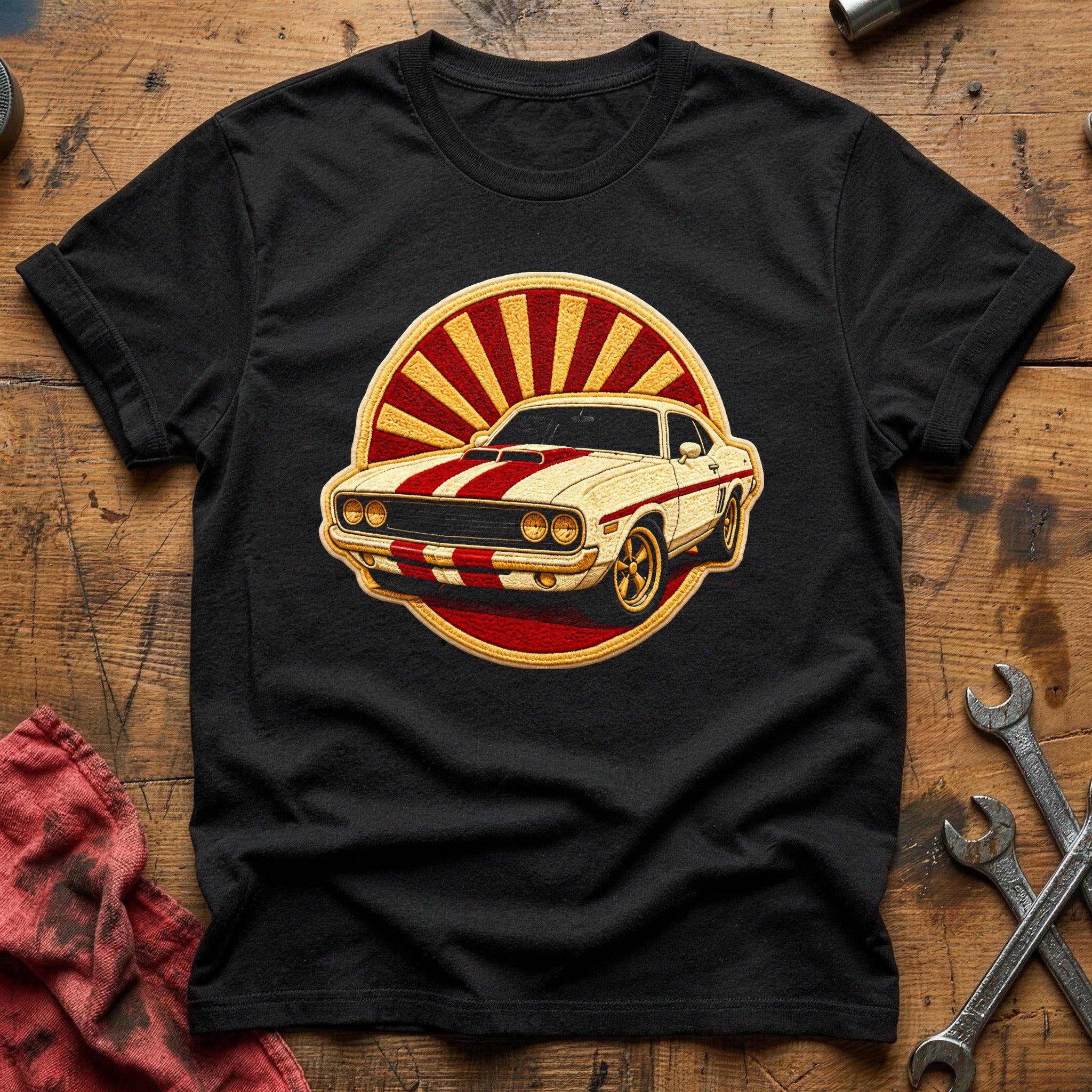 Embroidered Muscle 48 T-Shirt - Black