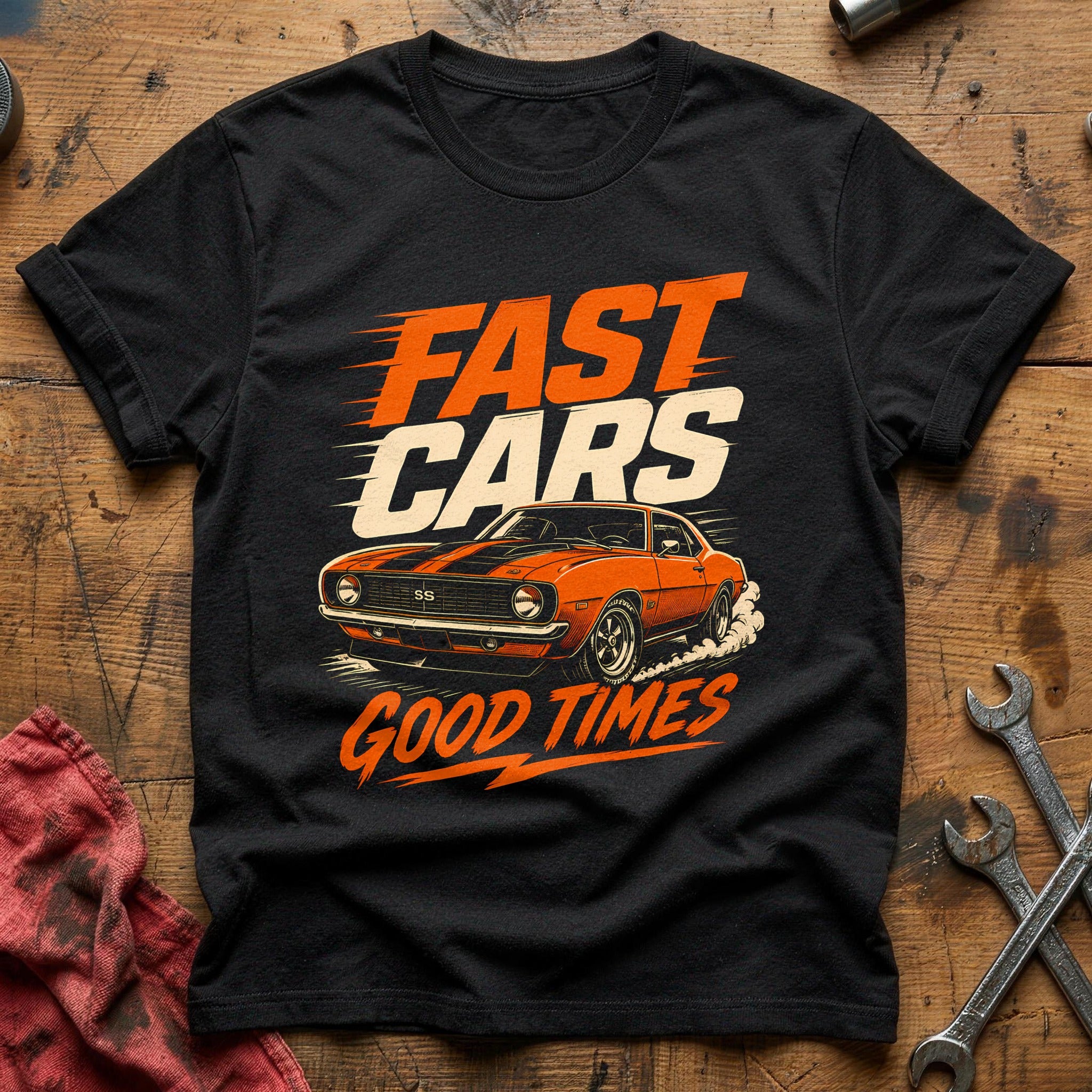 Fast Cars Good Times T-Shirt - Black