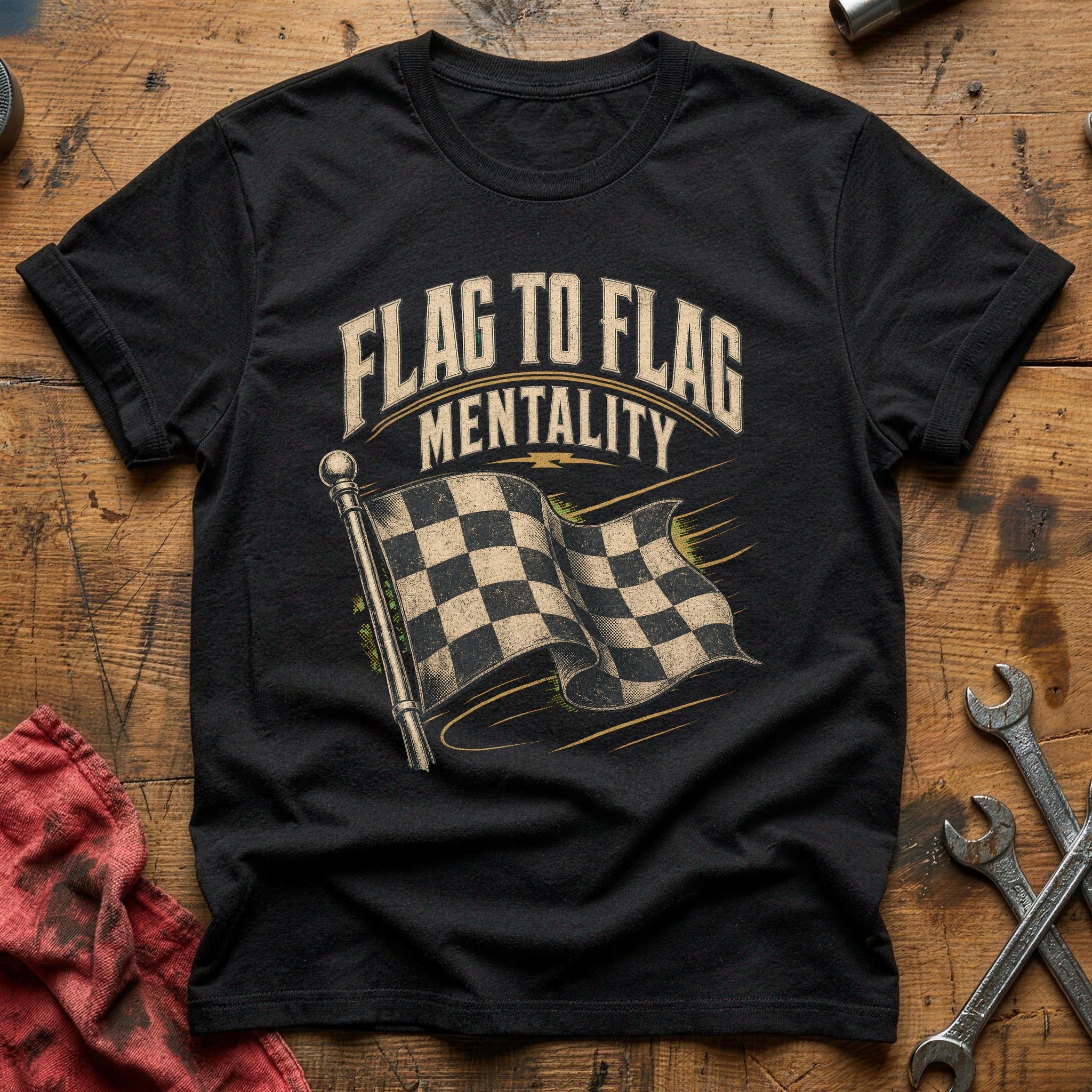 Flag to Flag Mentality T-Shirt - Black