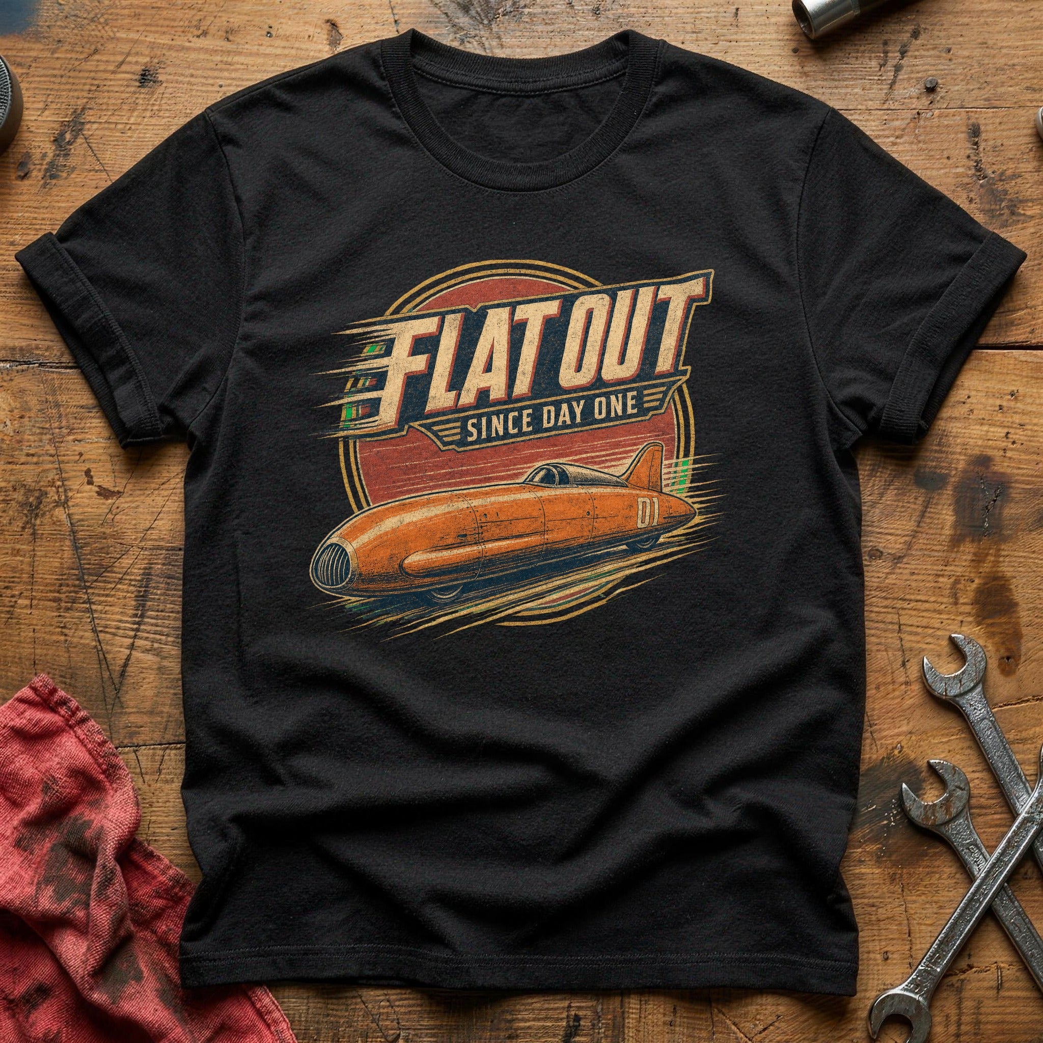 Flat Out Since Day One T-Shirt - Black