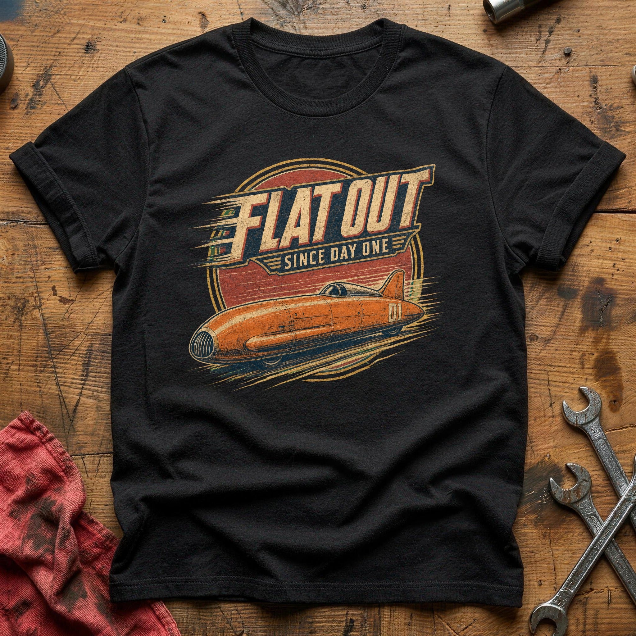 Flat Out Since Day One T-Shirt - Black