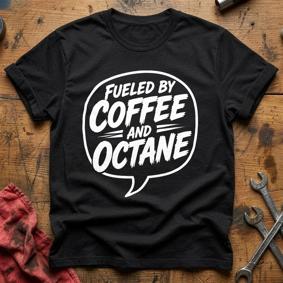 Fueled By Coffee And Octane 45 T-Shirt - Black