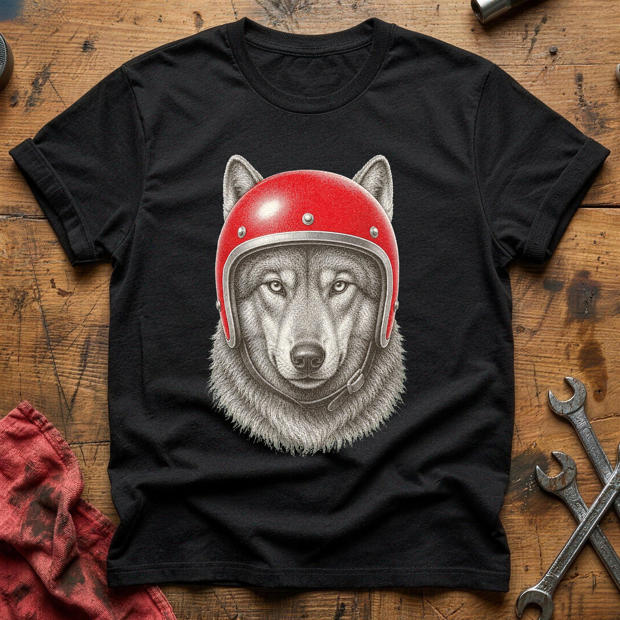 Full Throttle Wolf T-Shirt - Black